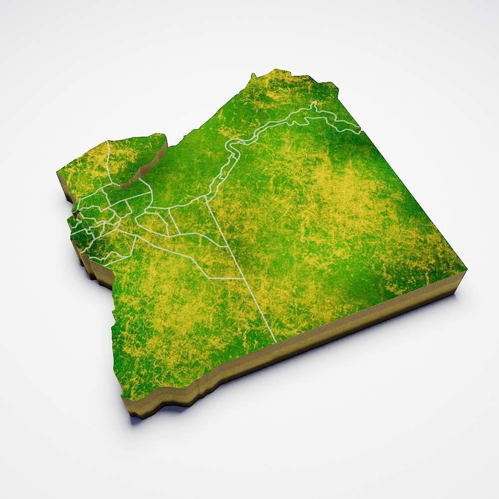 Egypt country map 3d model 3D model_2