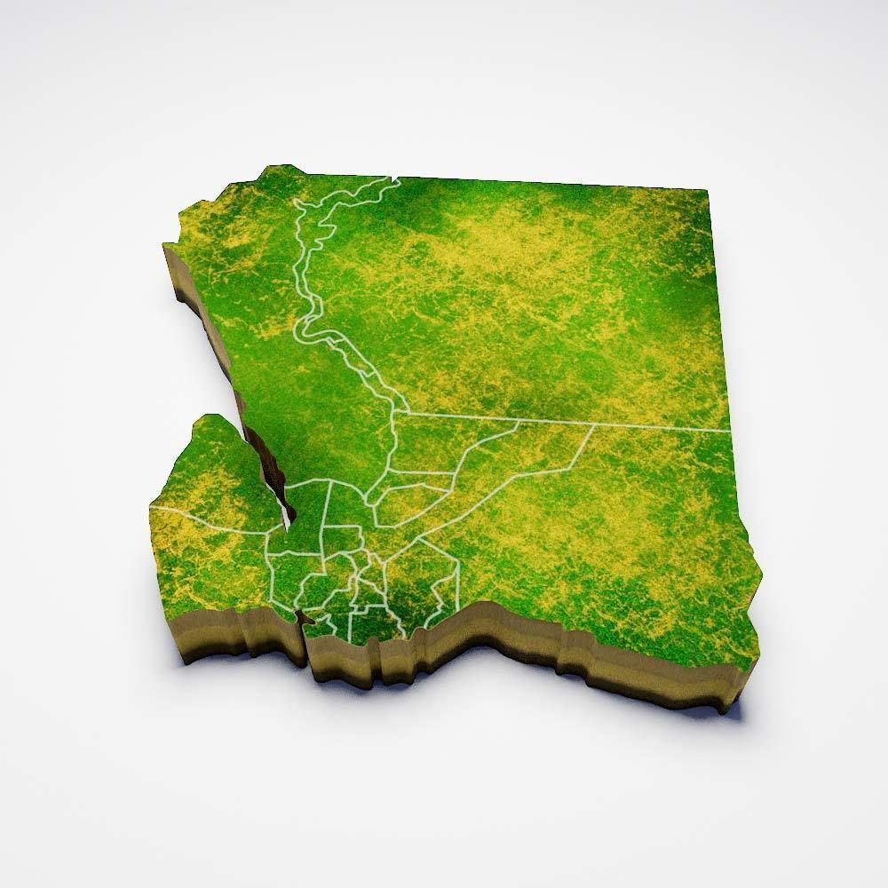 Egypt country map 3d model 3D model_3