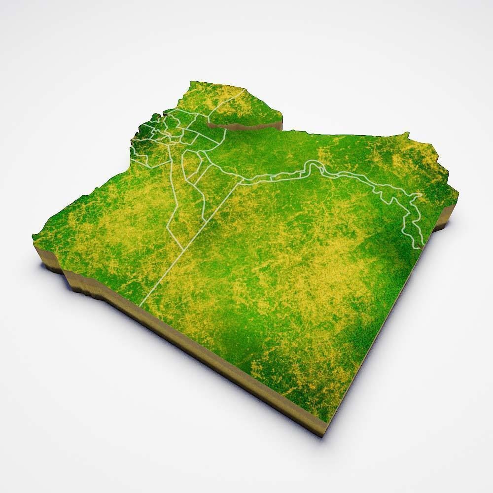 Egypt country map 3d model 3D model_1