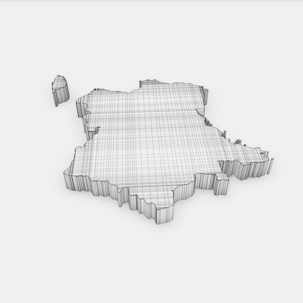 France country map 3d model 3D model_6