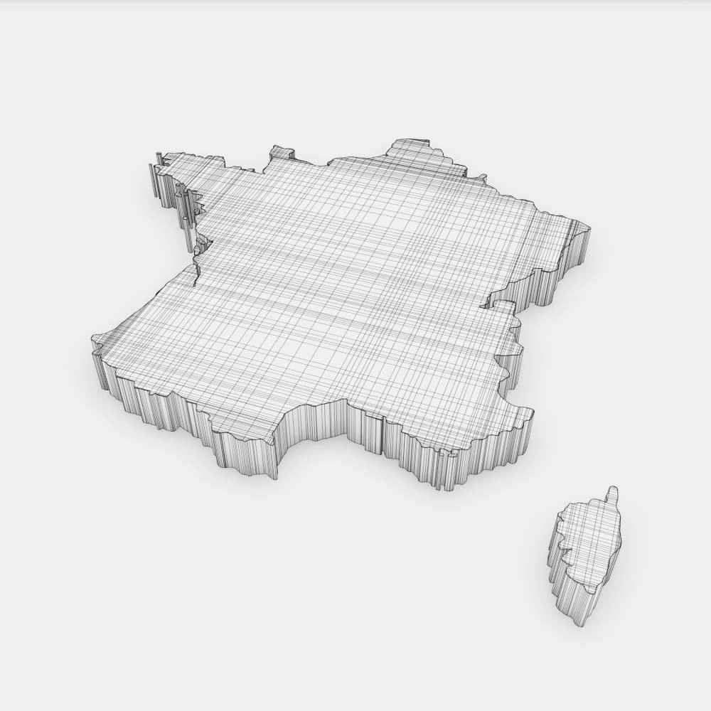 France country map 3d model 3D model_4