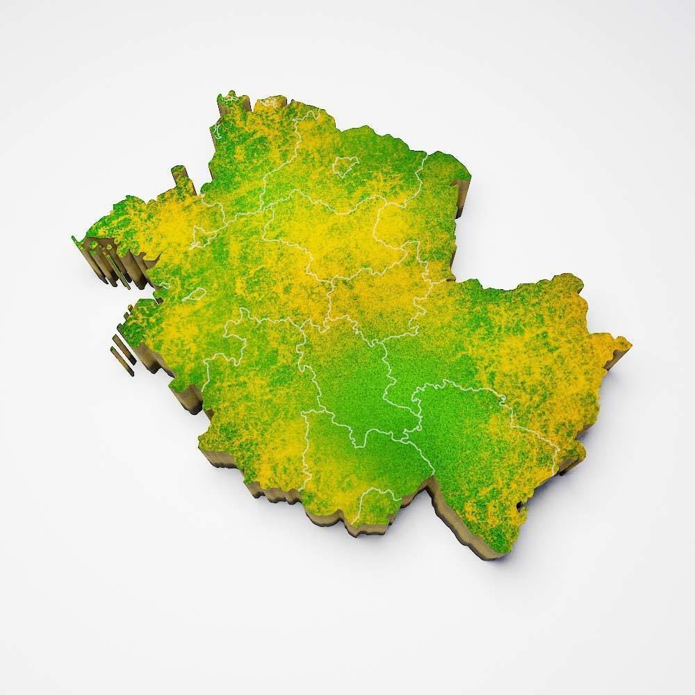 Germany country map 3d model 3D model_1