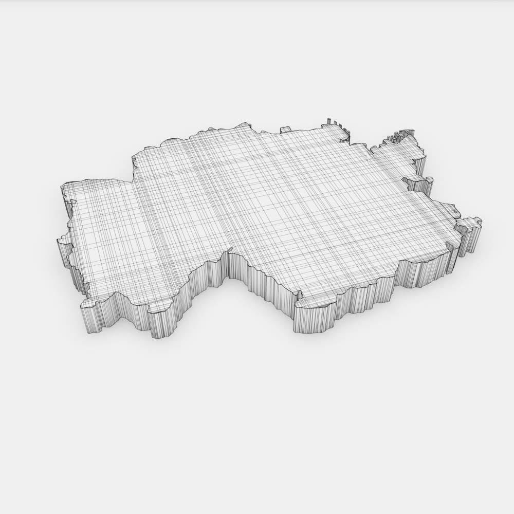 Germany country map 3d model 3D model_5