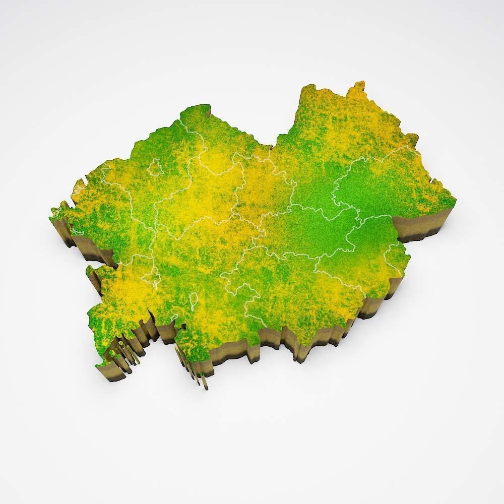 Germany country map 3d model 3D model_2