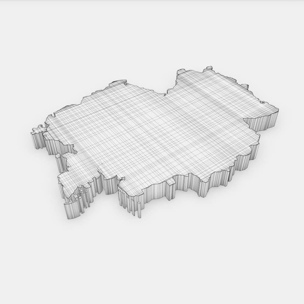 Germany country map 3d model 3D model_6