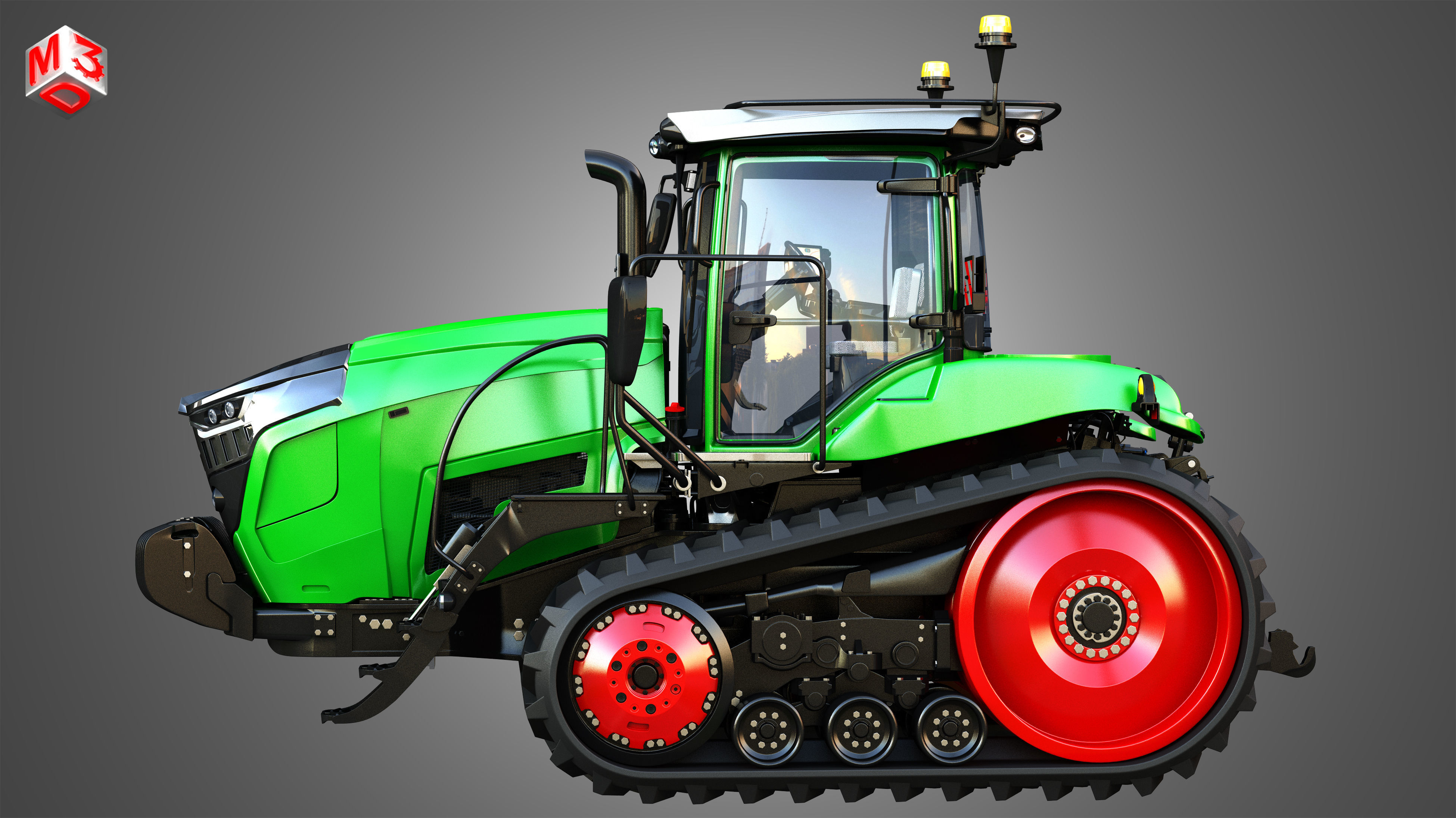 Fendt - MT900 Tractor 3D model_5