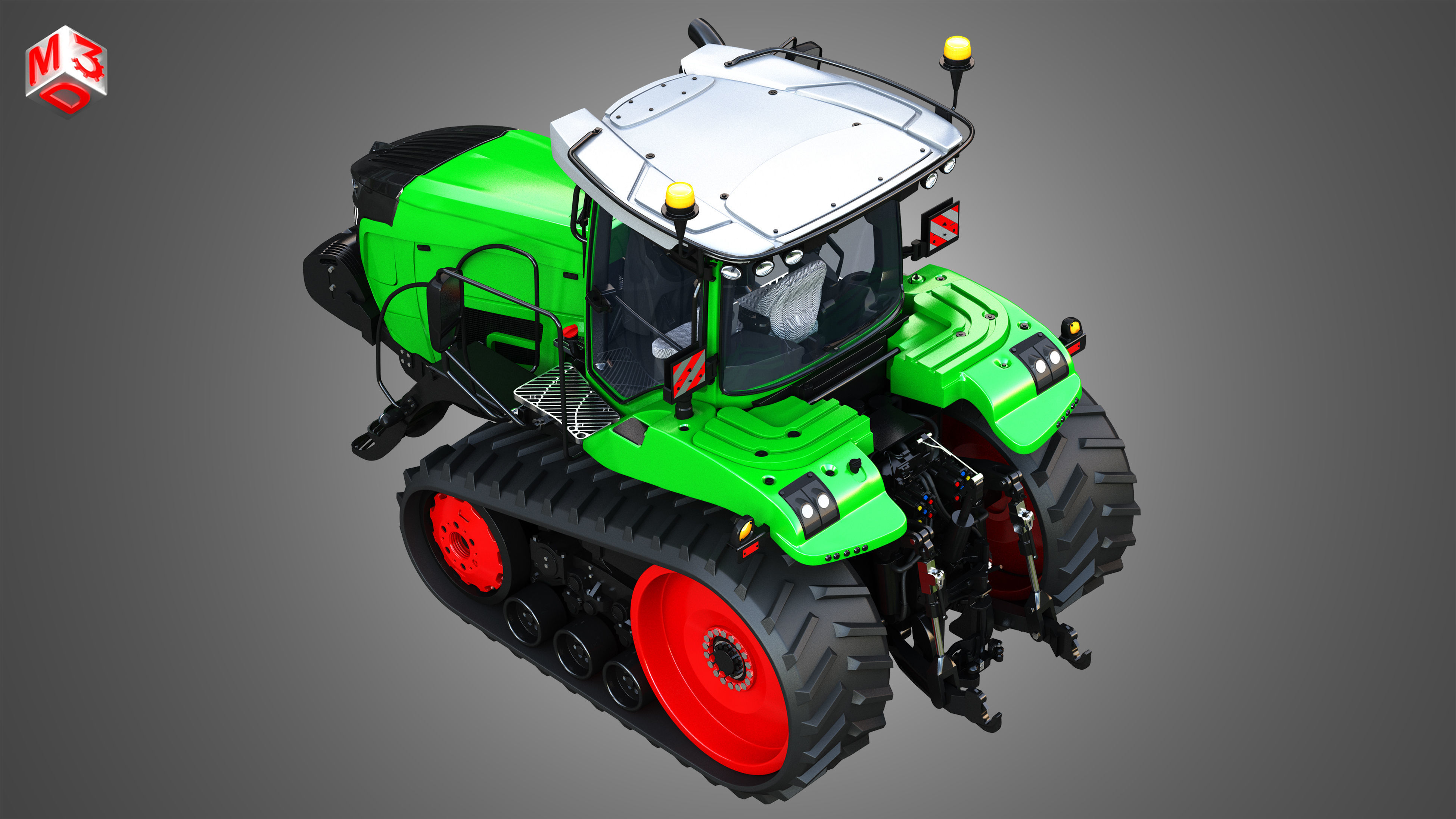 Fendt - MT900 Tractor 3D model_10