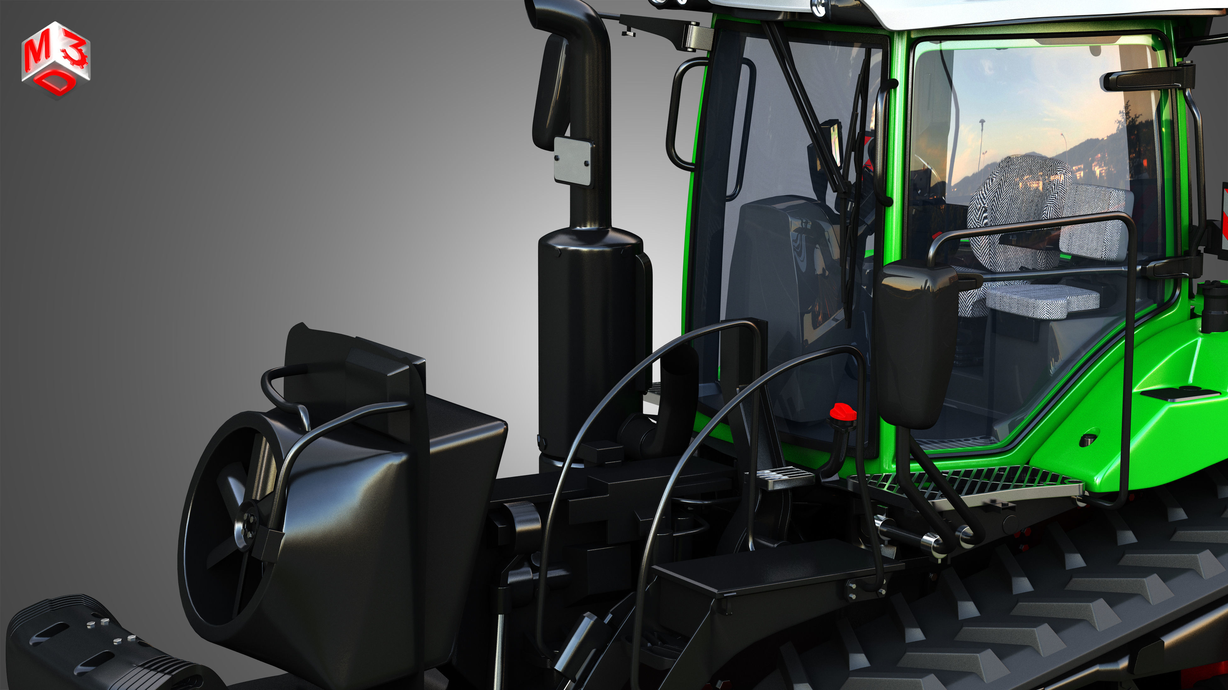 Fendt - MT900 Tractor 3D model_12