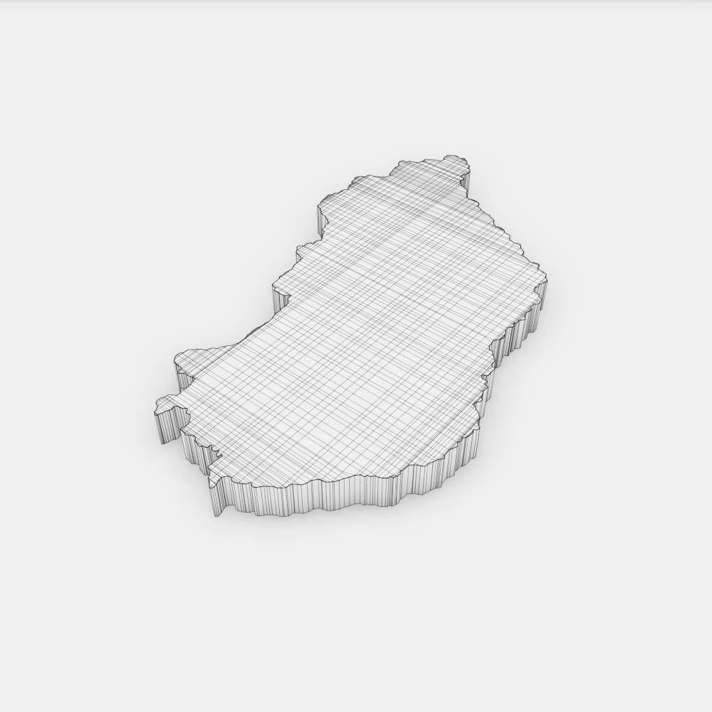 Hungary country map 3d model 3D model_5