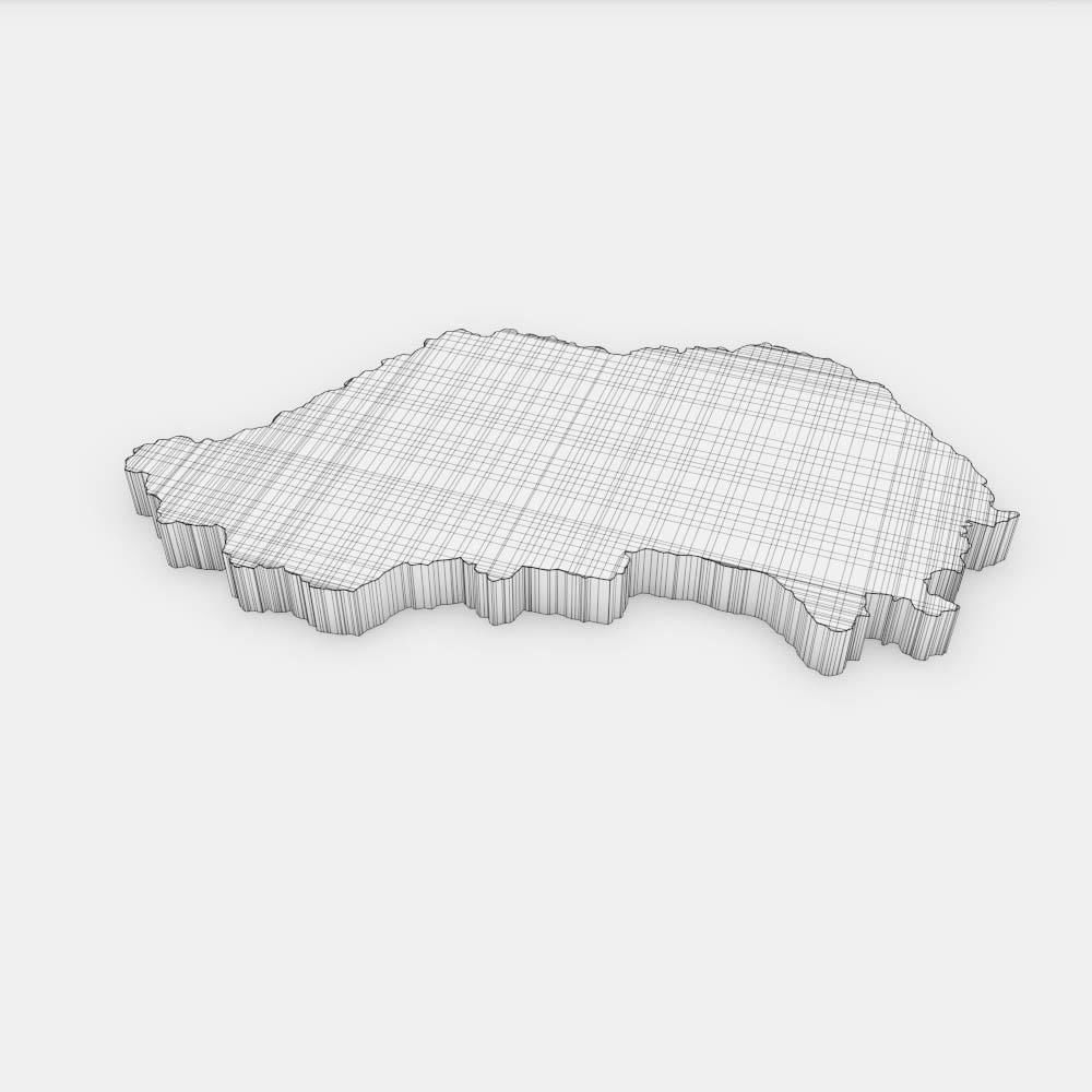 Hungary country map 3d model 3D model_6