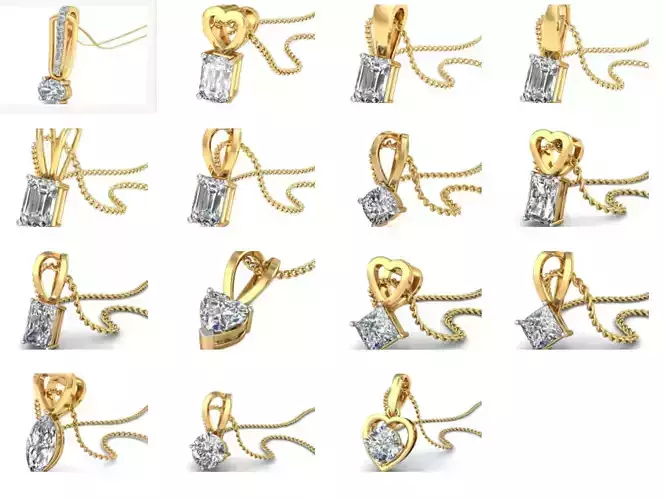 15 Solitaire Pendants 