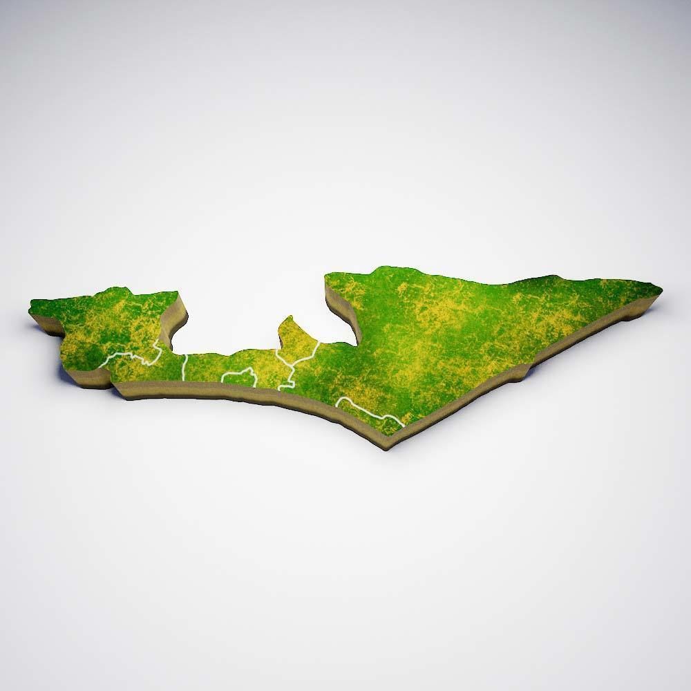 Israel country map 3d model 3D model_1