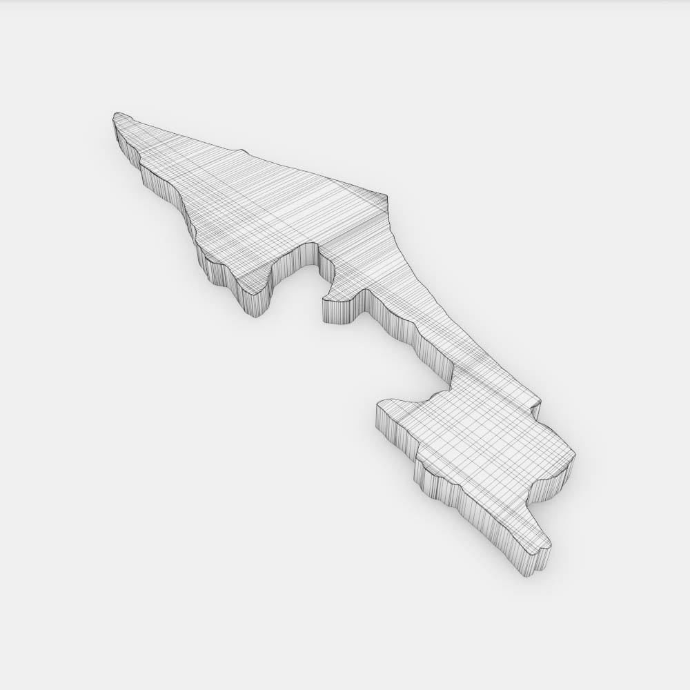 Israel country map 3d model 3D model_5