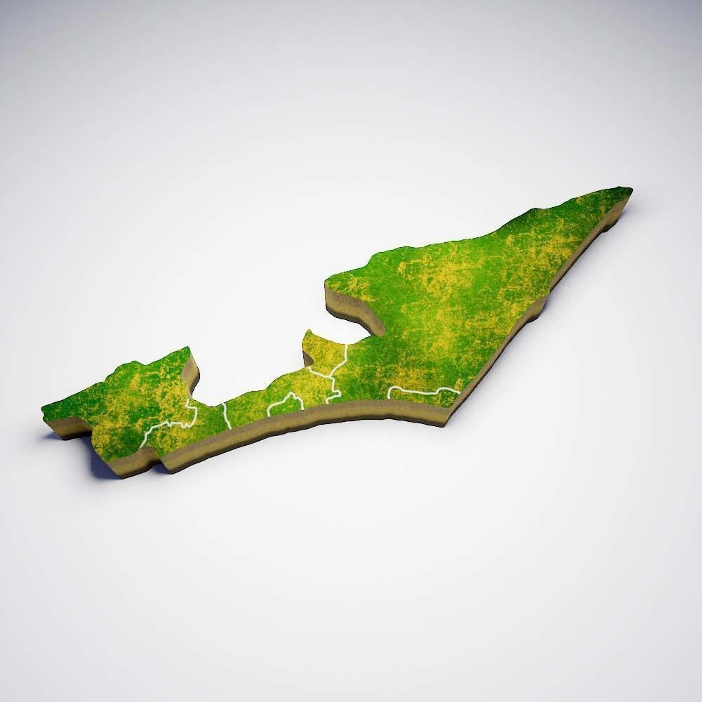 Israel country map 3d model 3D model_2