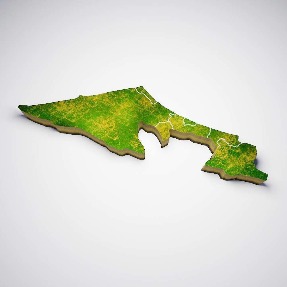 Israel country map 3d model 3D model_3