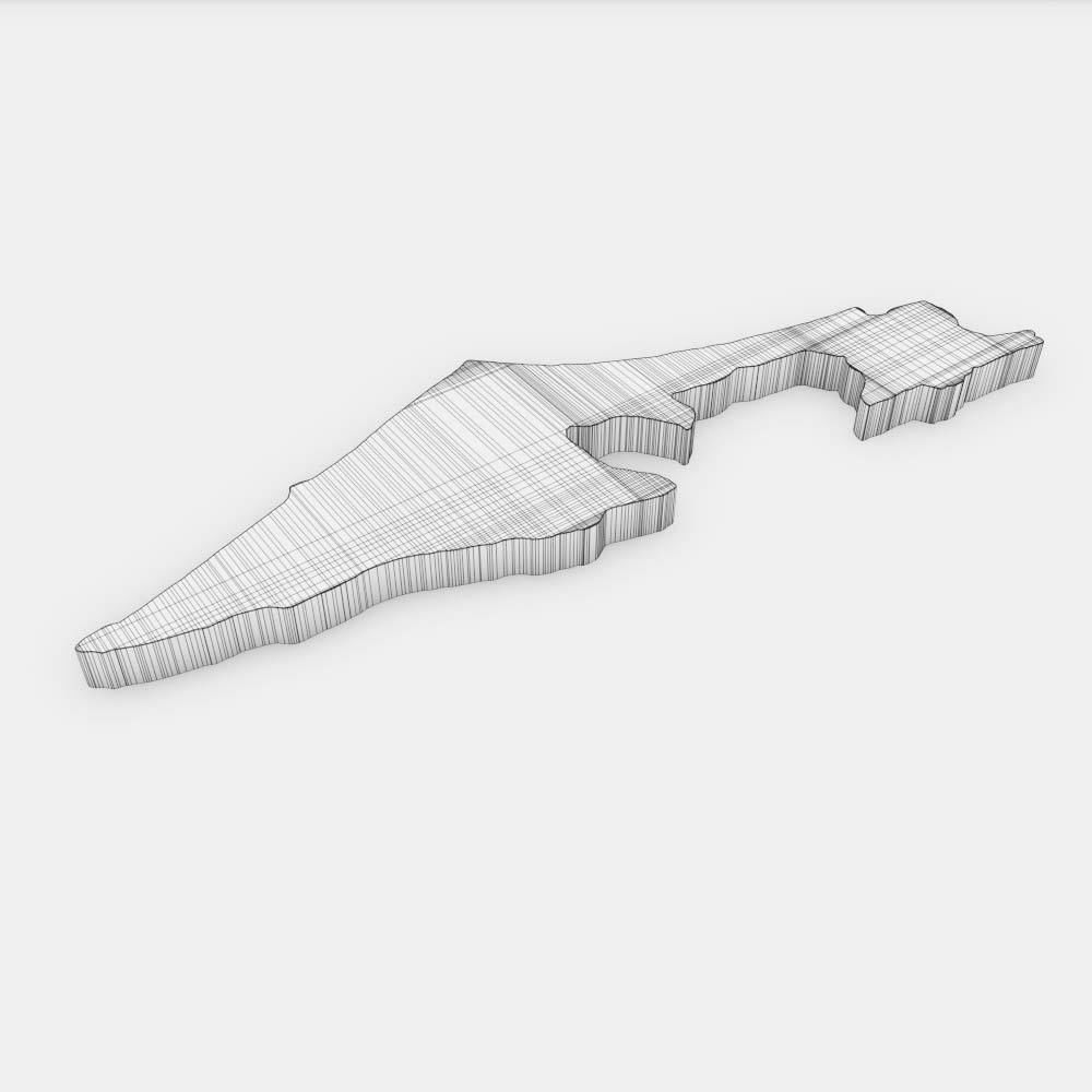 Israel country map 3d model 3D model_6