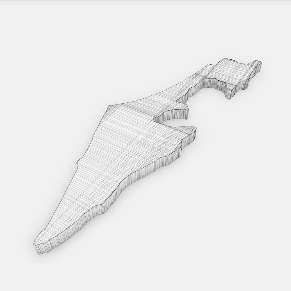 Israel country map 3d model 3D model_4