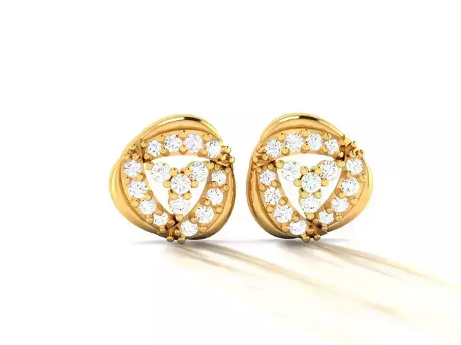 Studs Earrings for Women 3dm STL FBX OBJ Render Details