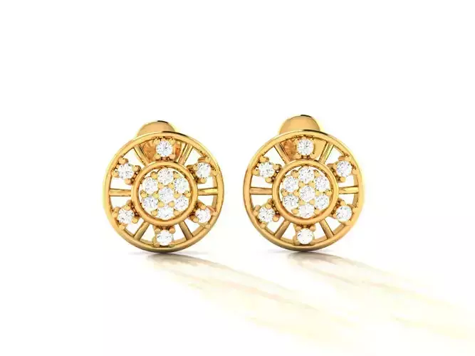 Studs Earrings 3dm STL FBX OBJ Render Details 3D print model