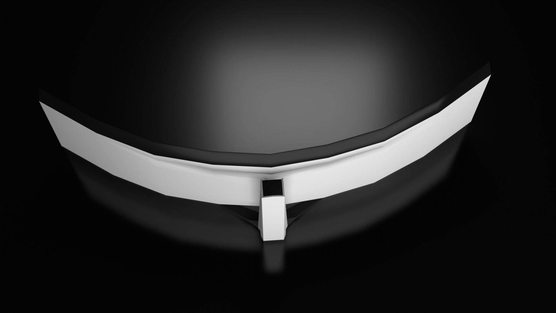 Ultra Wide Curved Monitor Low-poly 3D model_4