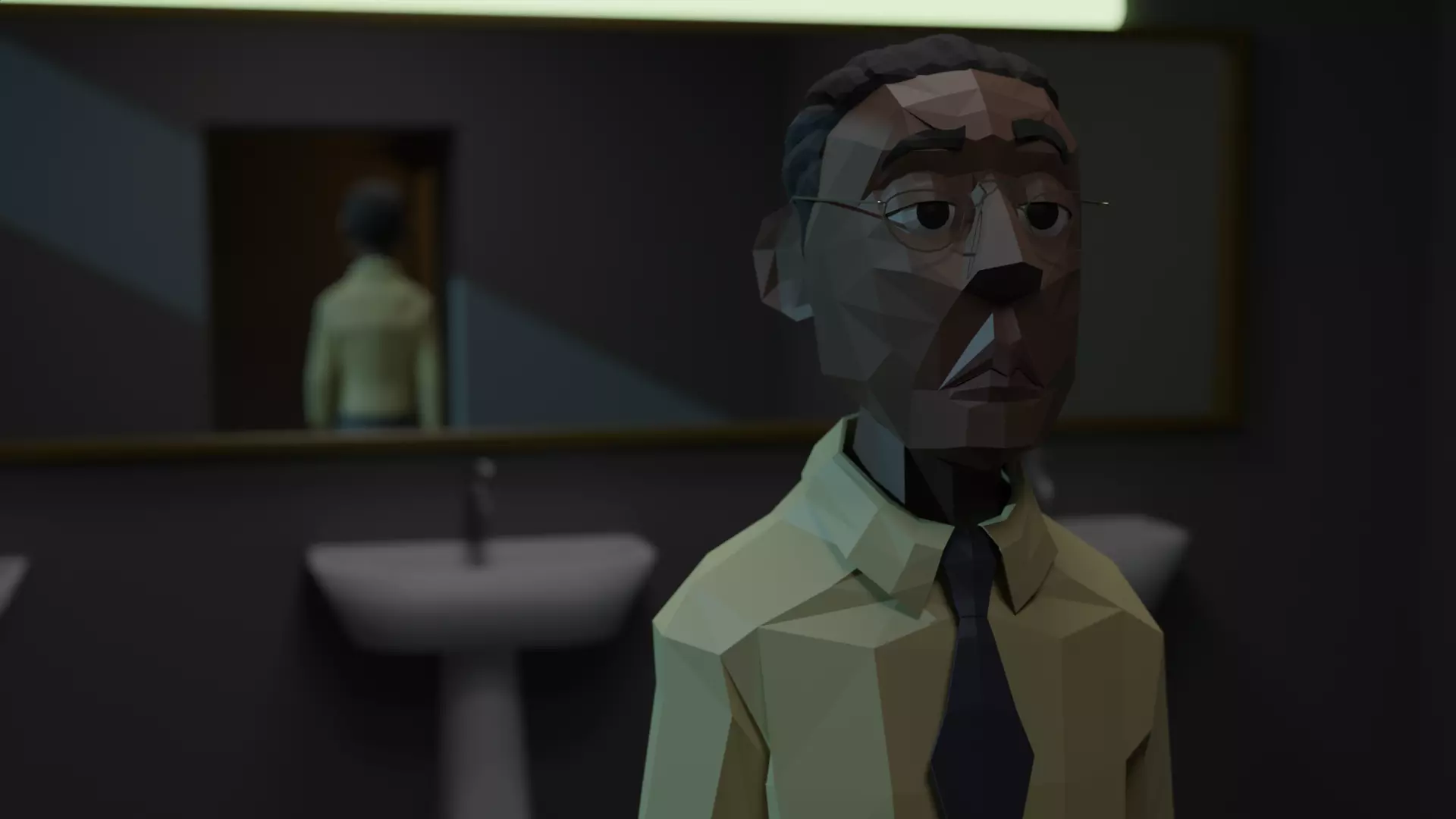 lowpoly Gus Fring Free low-poly 3D model