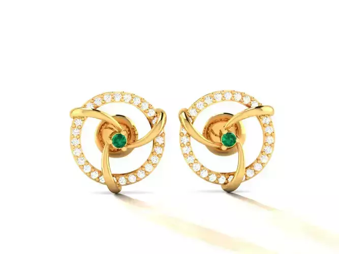 Studs Earrings 3dm STL FBX OBJ Render Details