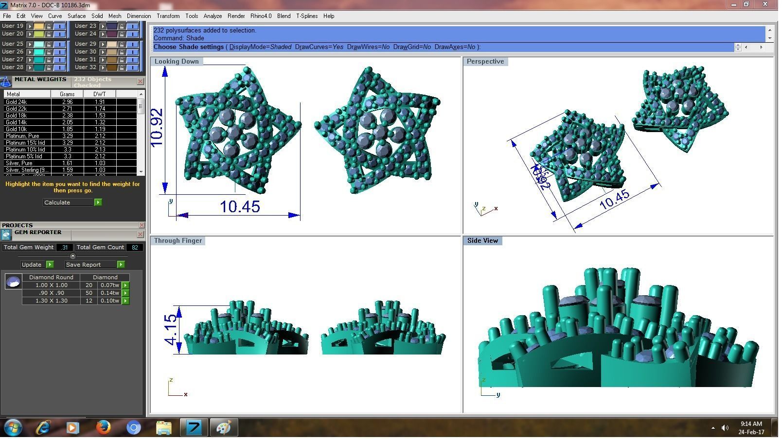 Star Studs Earrings 3dm STL FBX OBJ Render Details 3D print model_1
