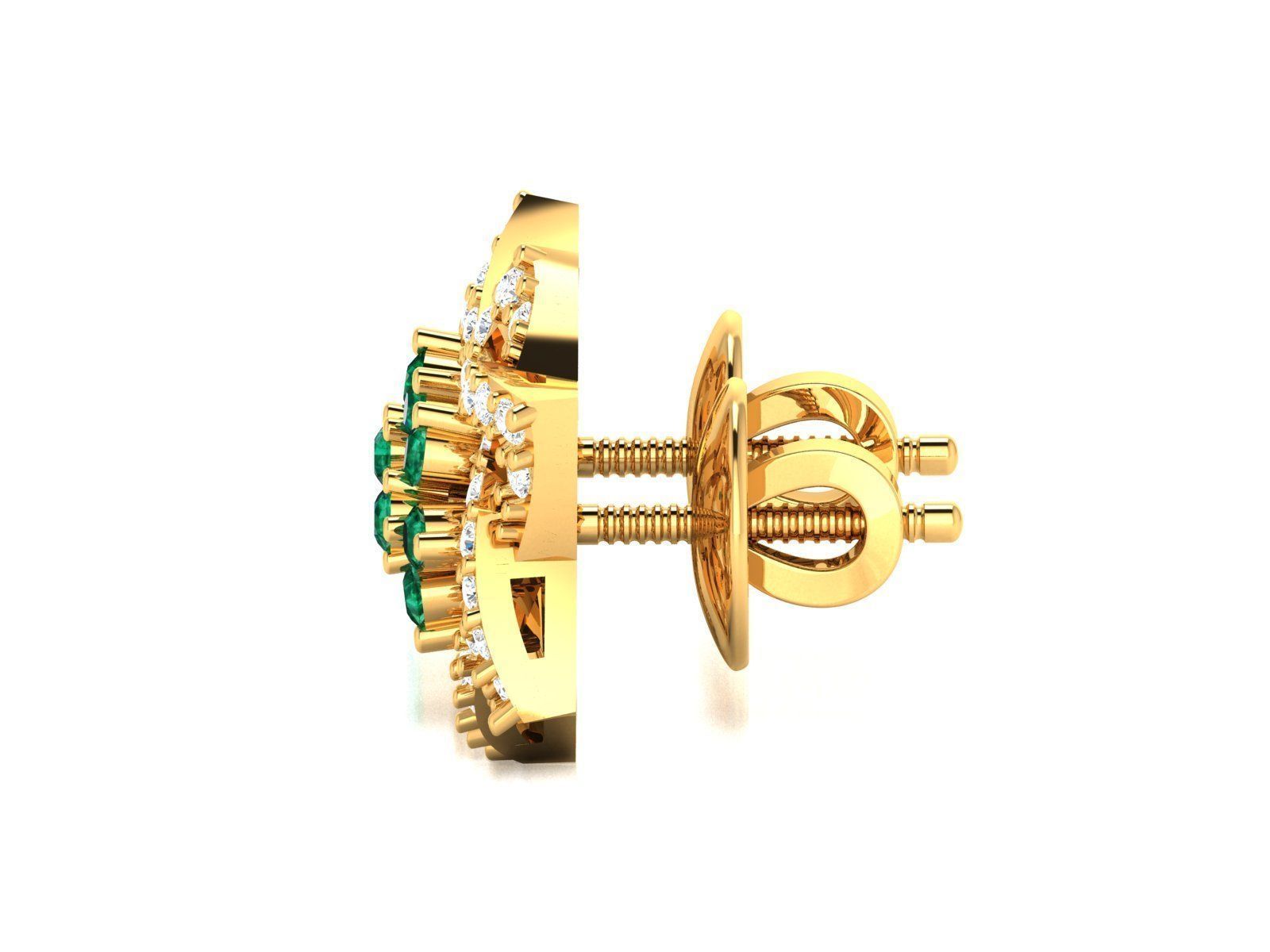 Star Studs Earrings 3dm STL FBX OBJ Render Details 3D print model_3