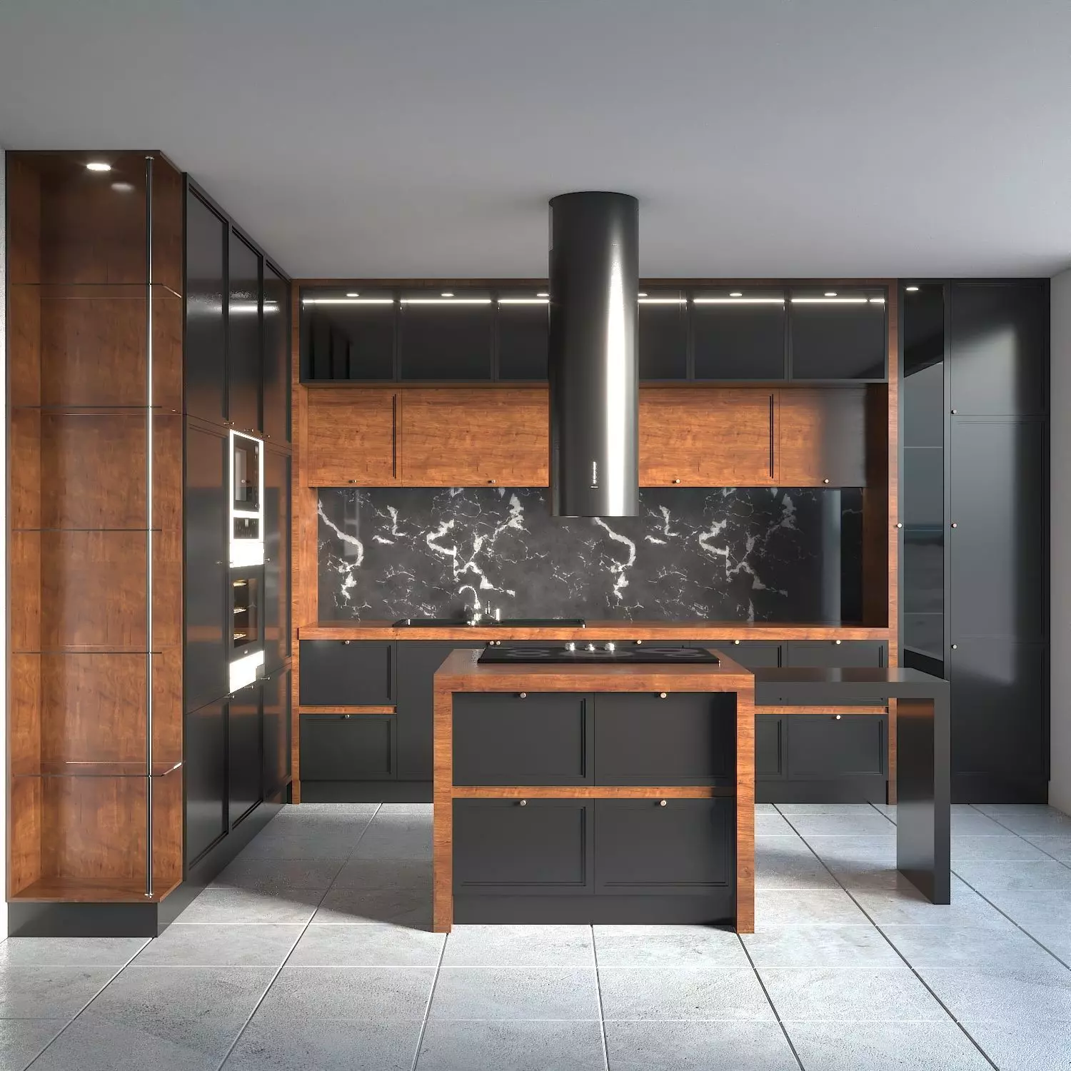 Kitchen Design Modern - No 03 3D model
