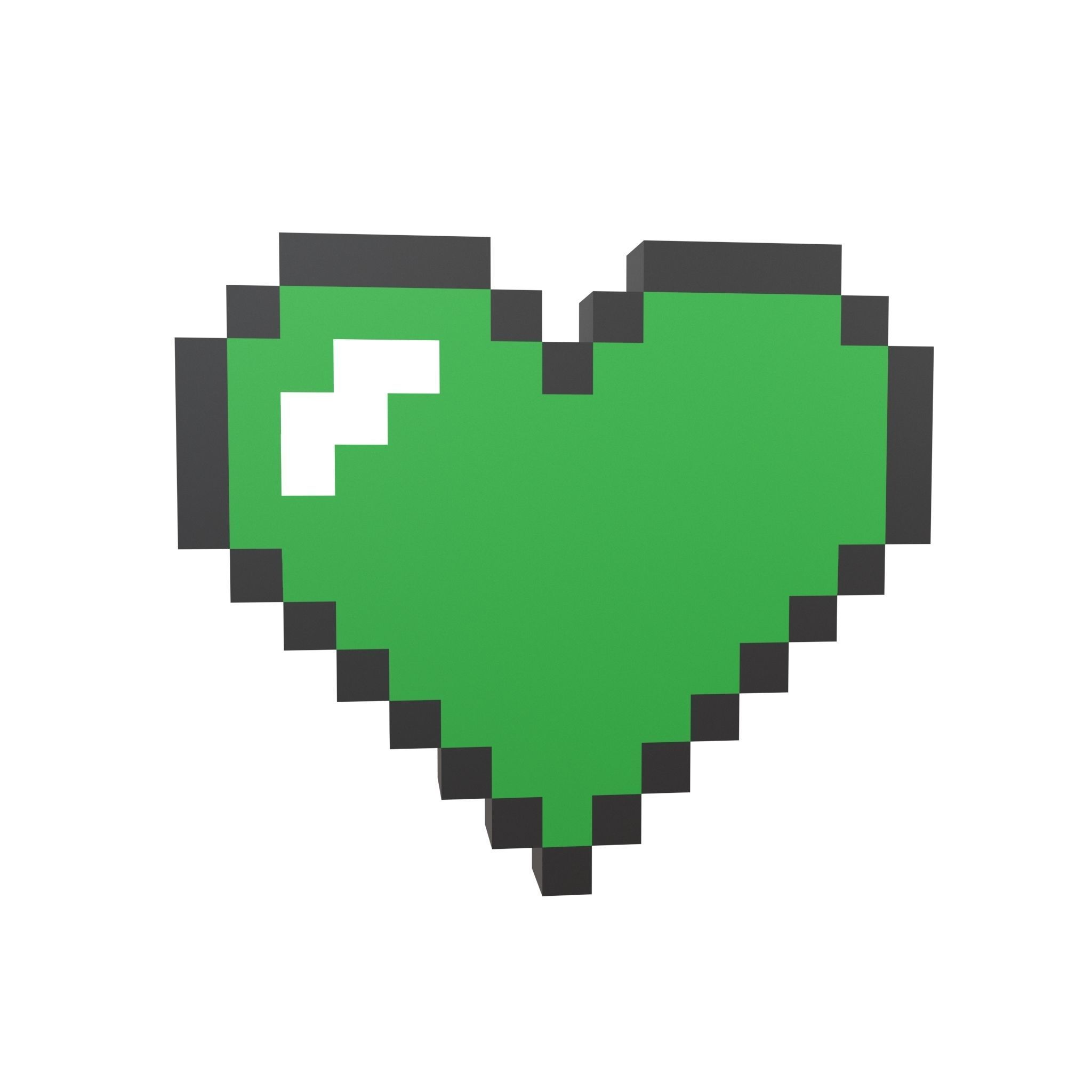 Pixel Heart Pack v1 01 Low-poly 3D model_17