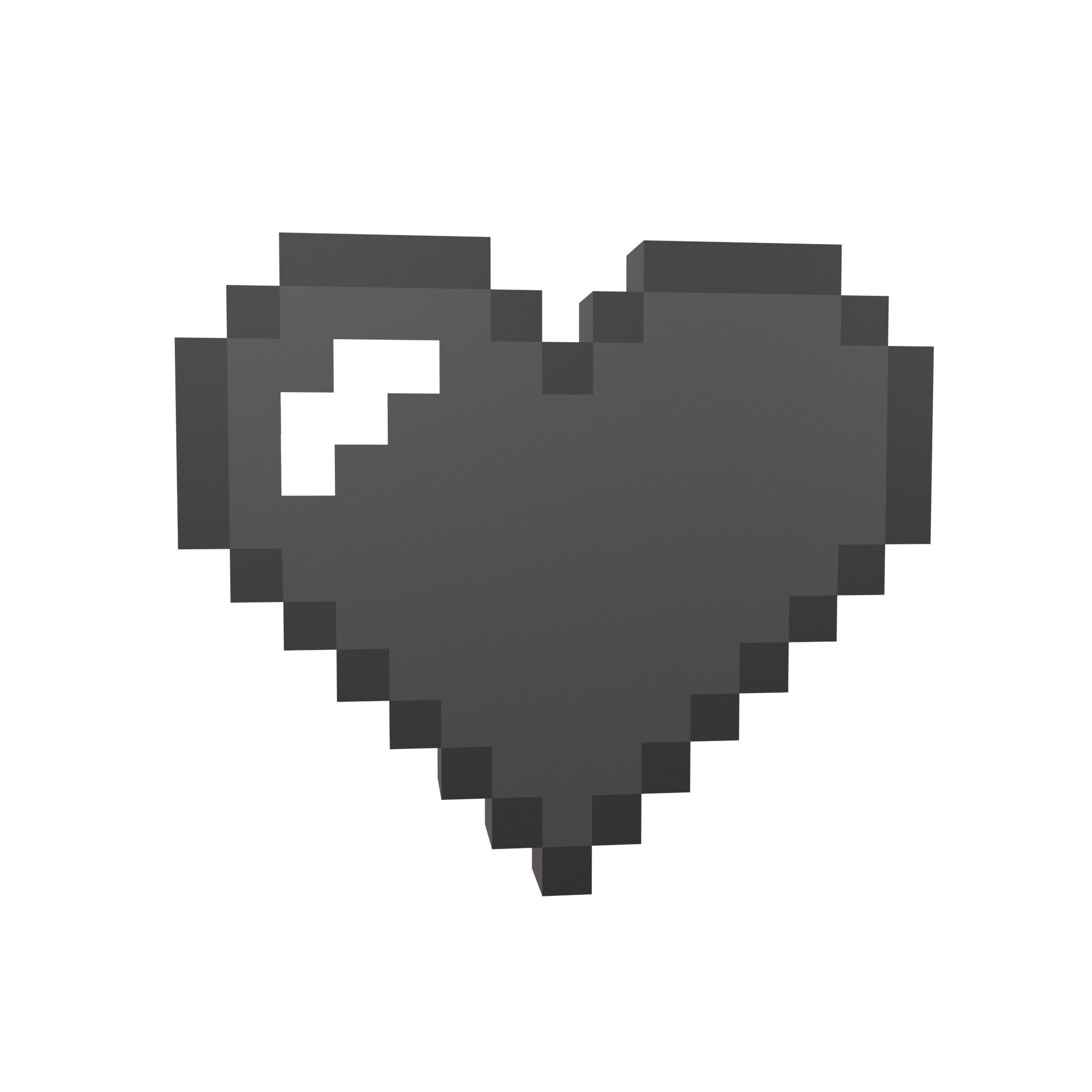 Pixel Heart Pack v1 01 Low-poly 3D model_32