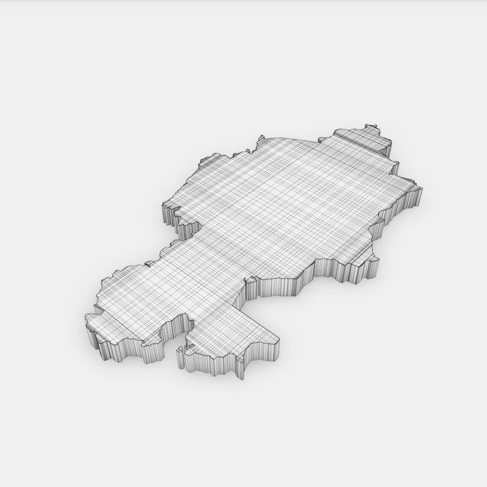 Kazakhstan country map 3d model 3D model_5