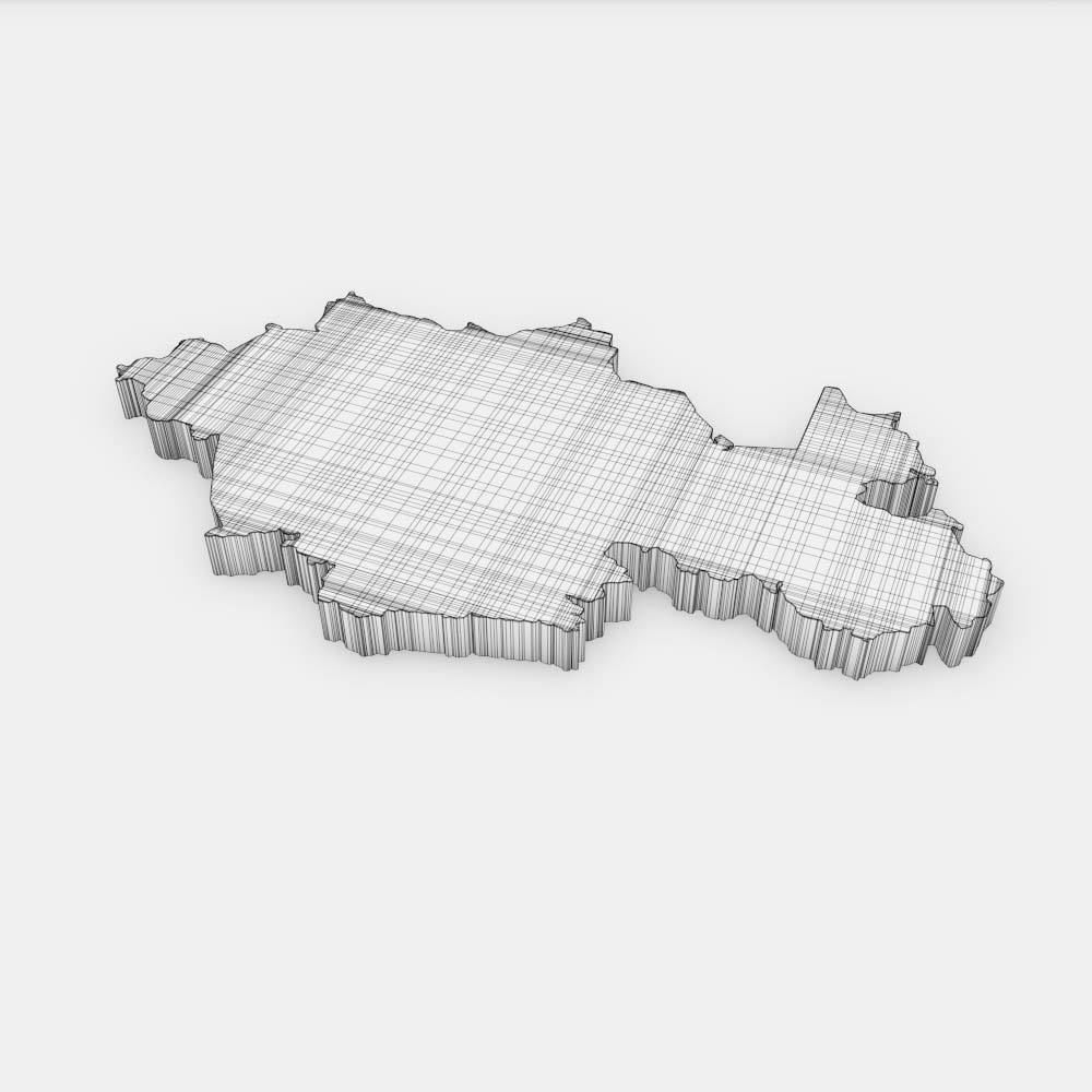 Kazakhstan country map 3d model 3D model_6