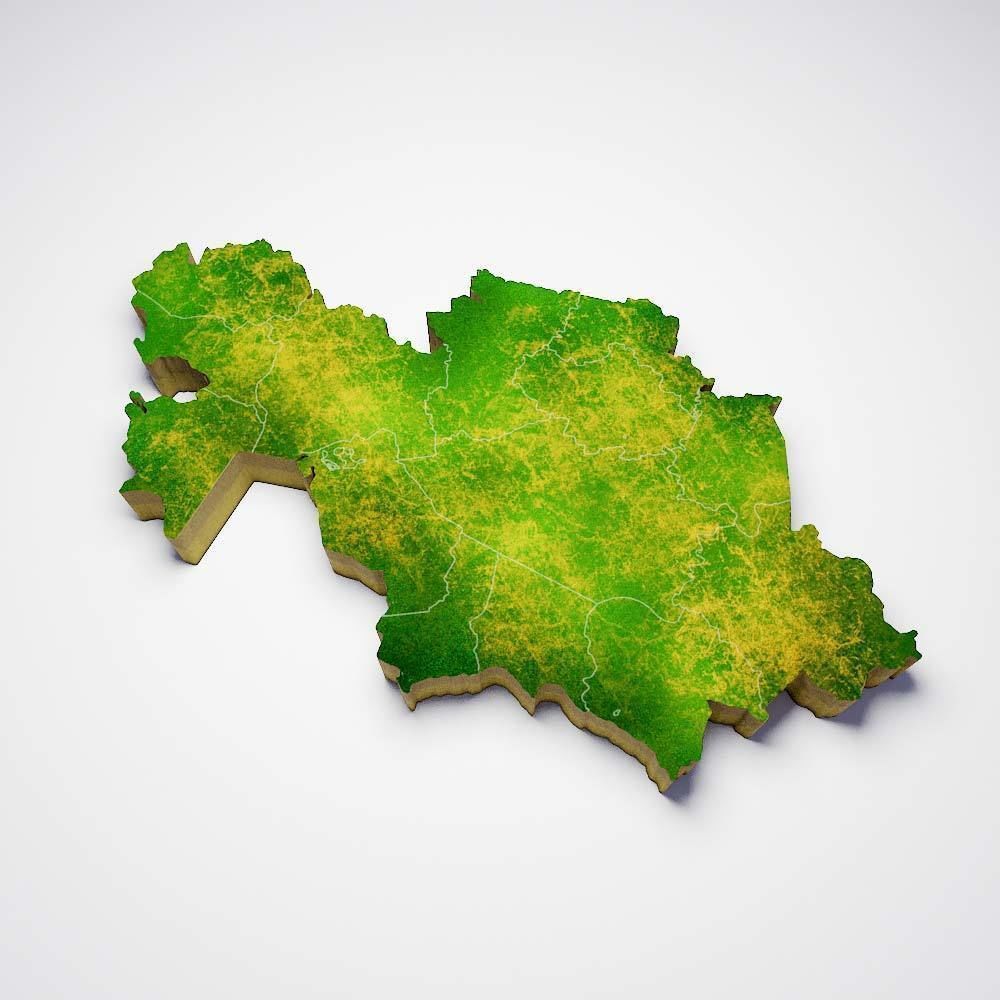 Kazakhstan country map 3d model 3D model_2