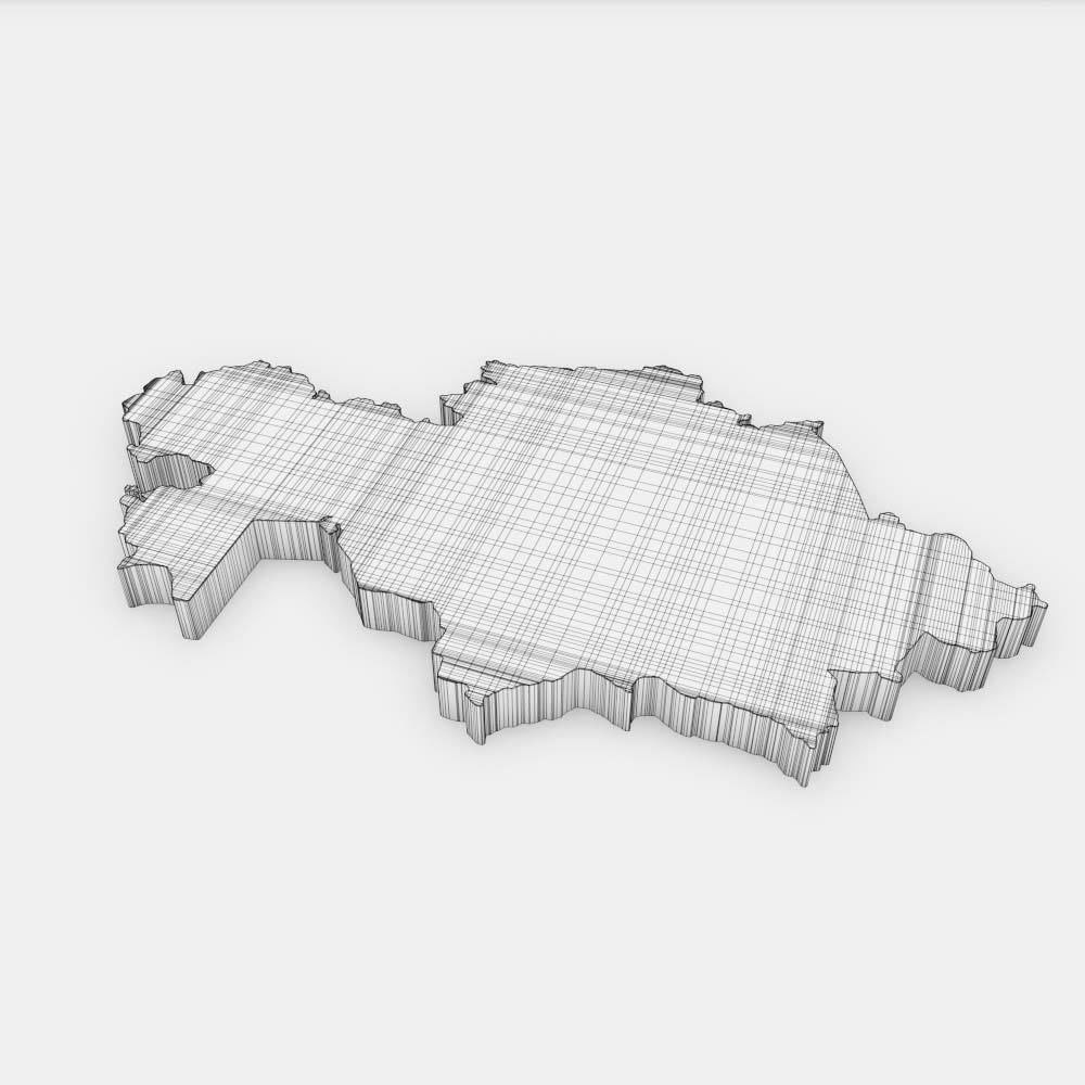Kazakhstan country map 3d model 3D model_4