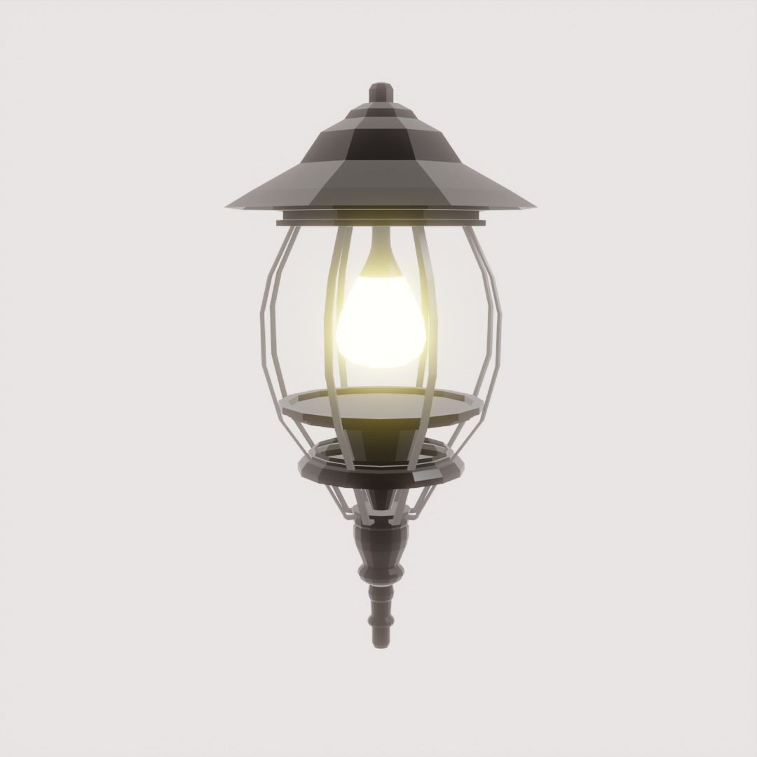 Farol outdoor light with cage 3D model_5