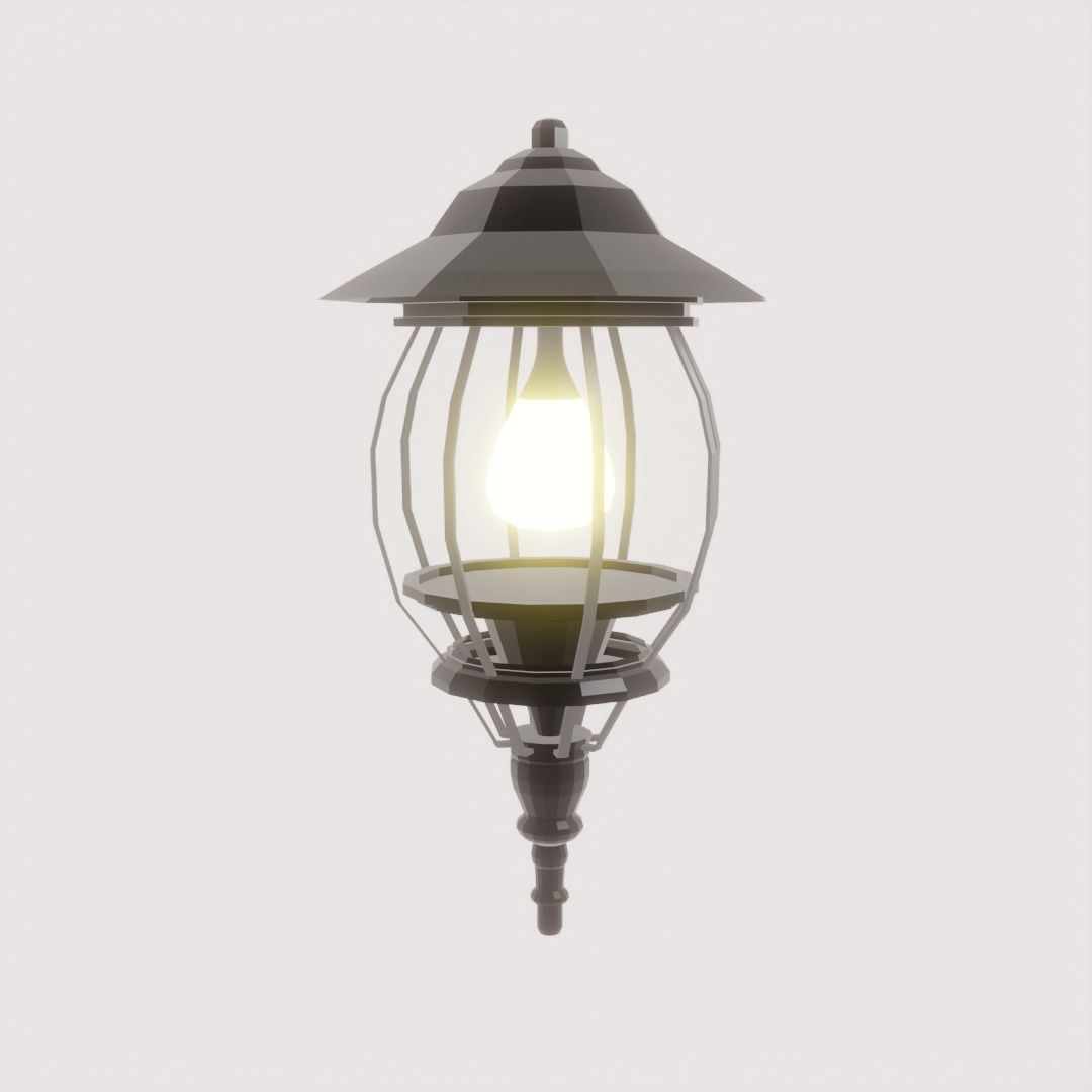 Farol outdoor light with cage 3D model_6