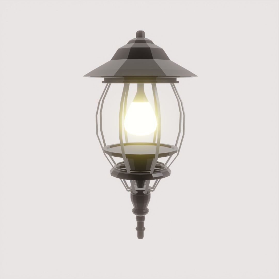 Farol outdoor light with cage 3D model_10