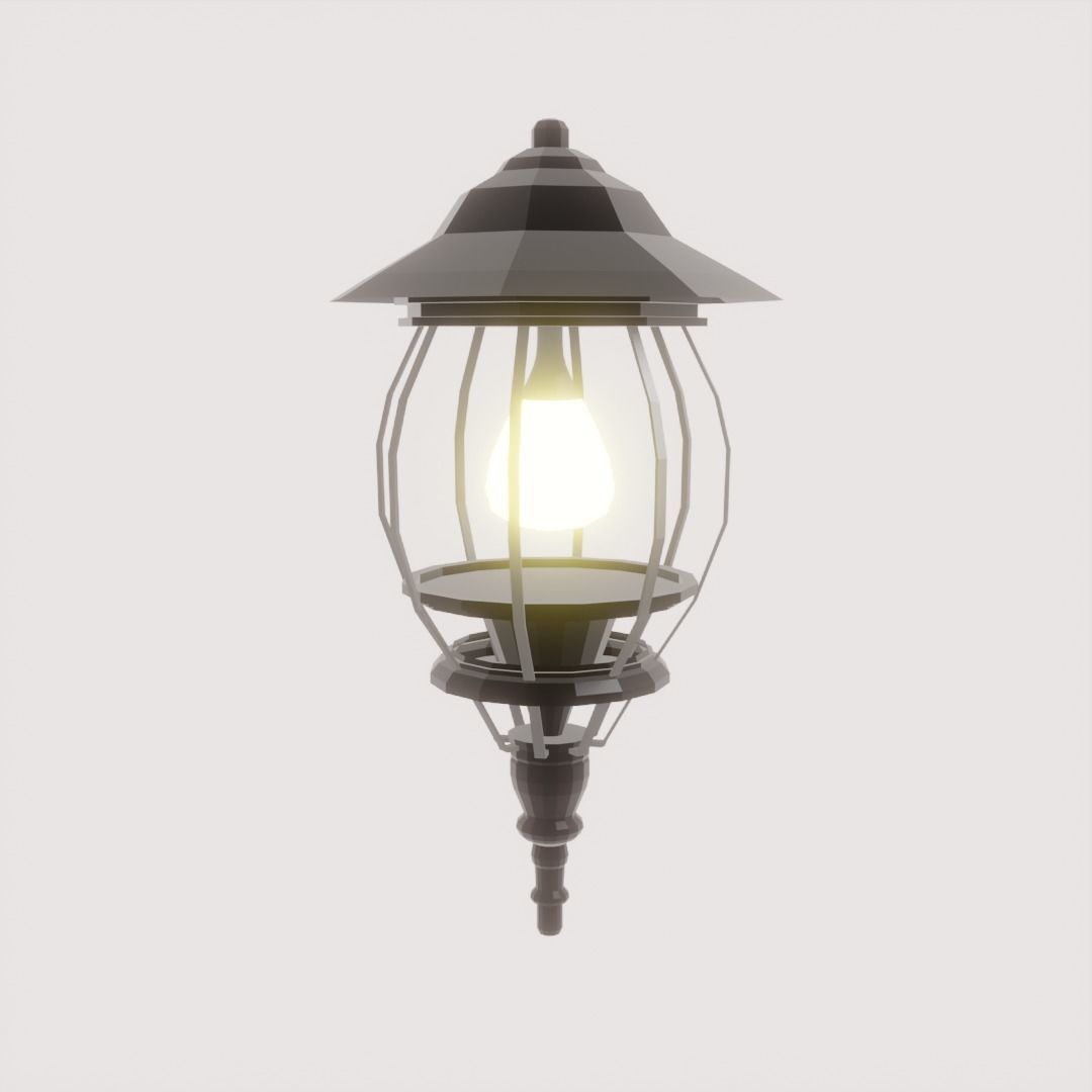 Farol outdoor light with cage 3D model_7