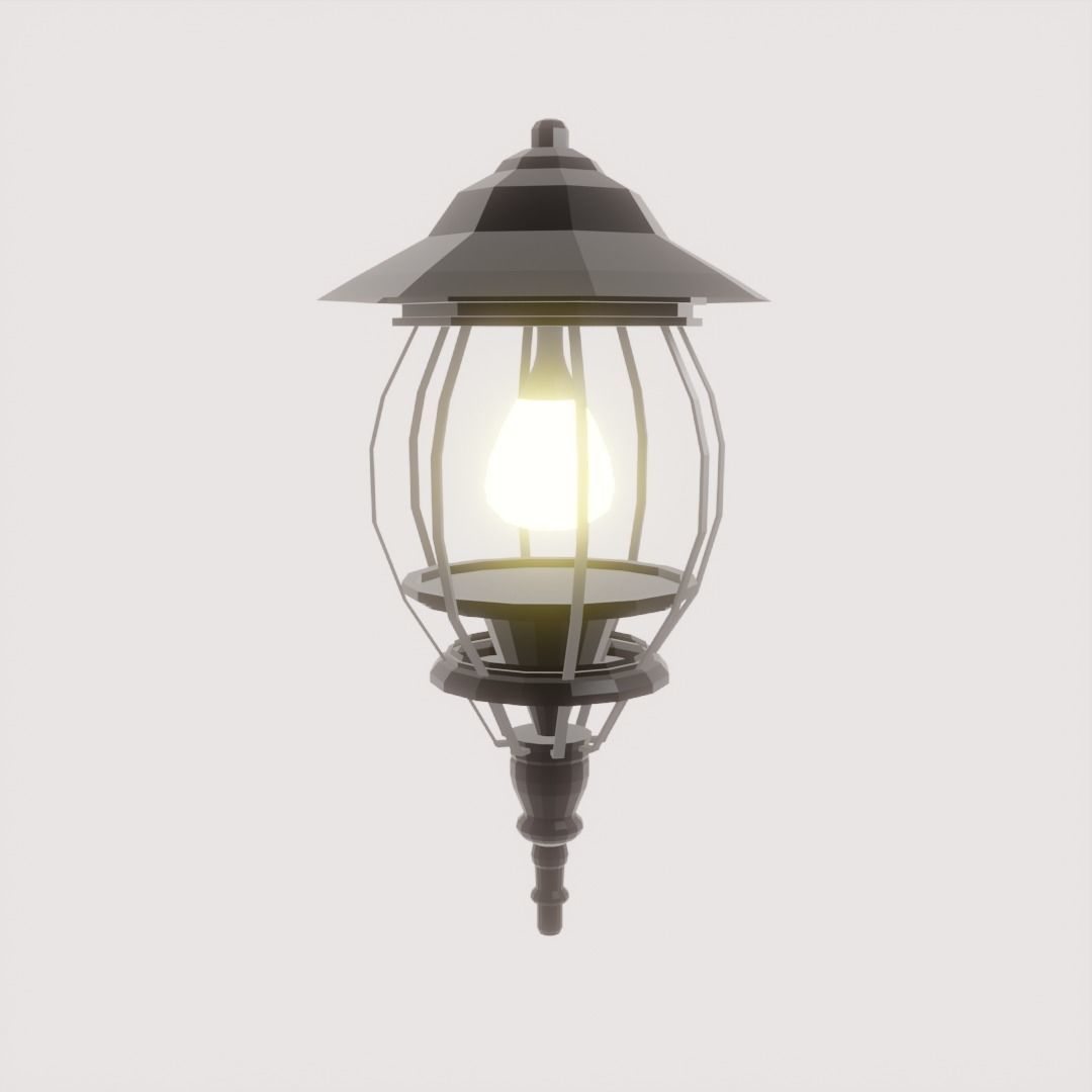 Farol outdoor light with cage 3D model_4