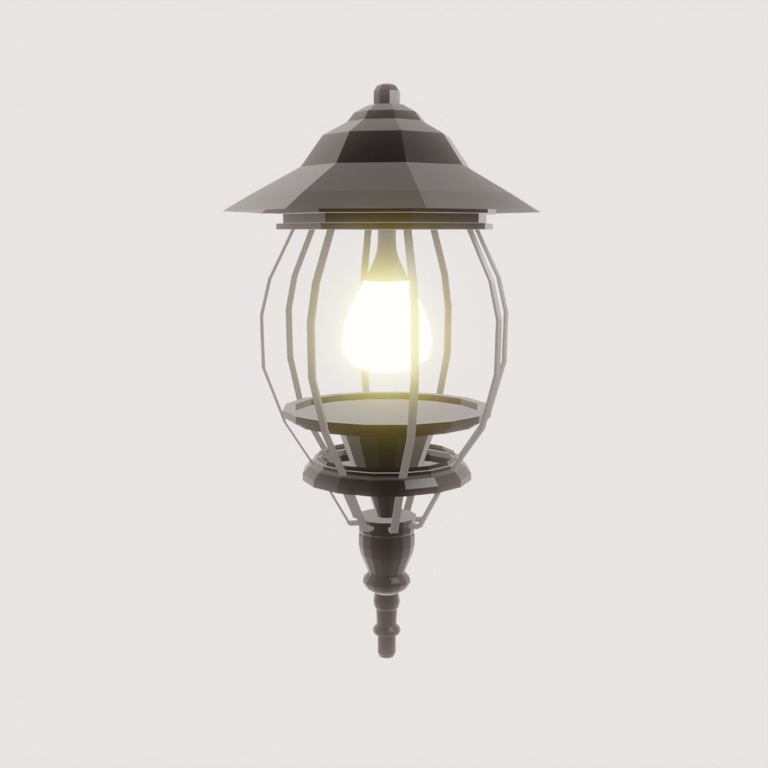 Farol outdoor light with cage 3D model_9