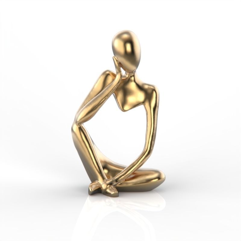 abstract decorations thinker figurine 3D print model_11