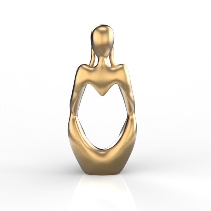 abstract decorations thinker figurine 3D print model_5