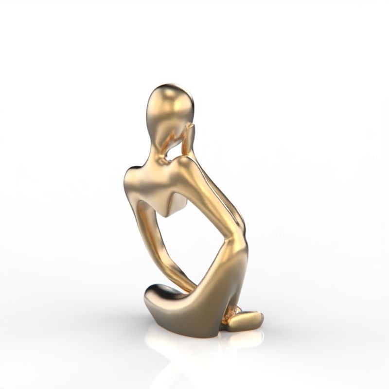 abstract decorations thinker figurine 3D print model_14
