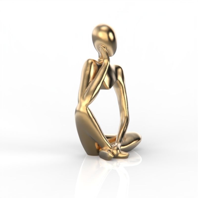 abstract decorations thinker figurine 3D print model_12