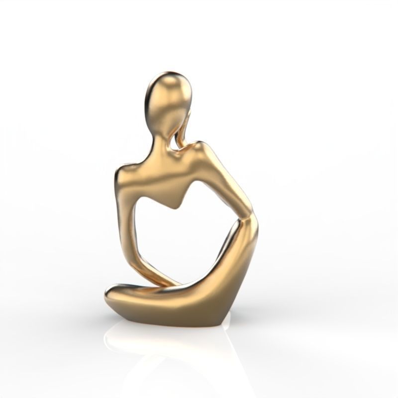 abstract decorations thinker figurine 3D print model_15