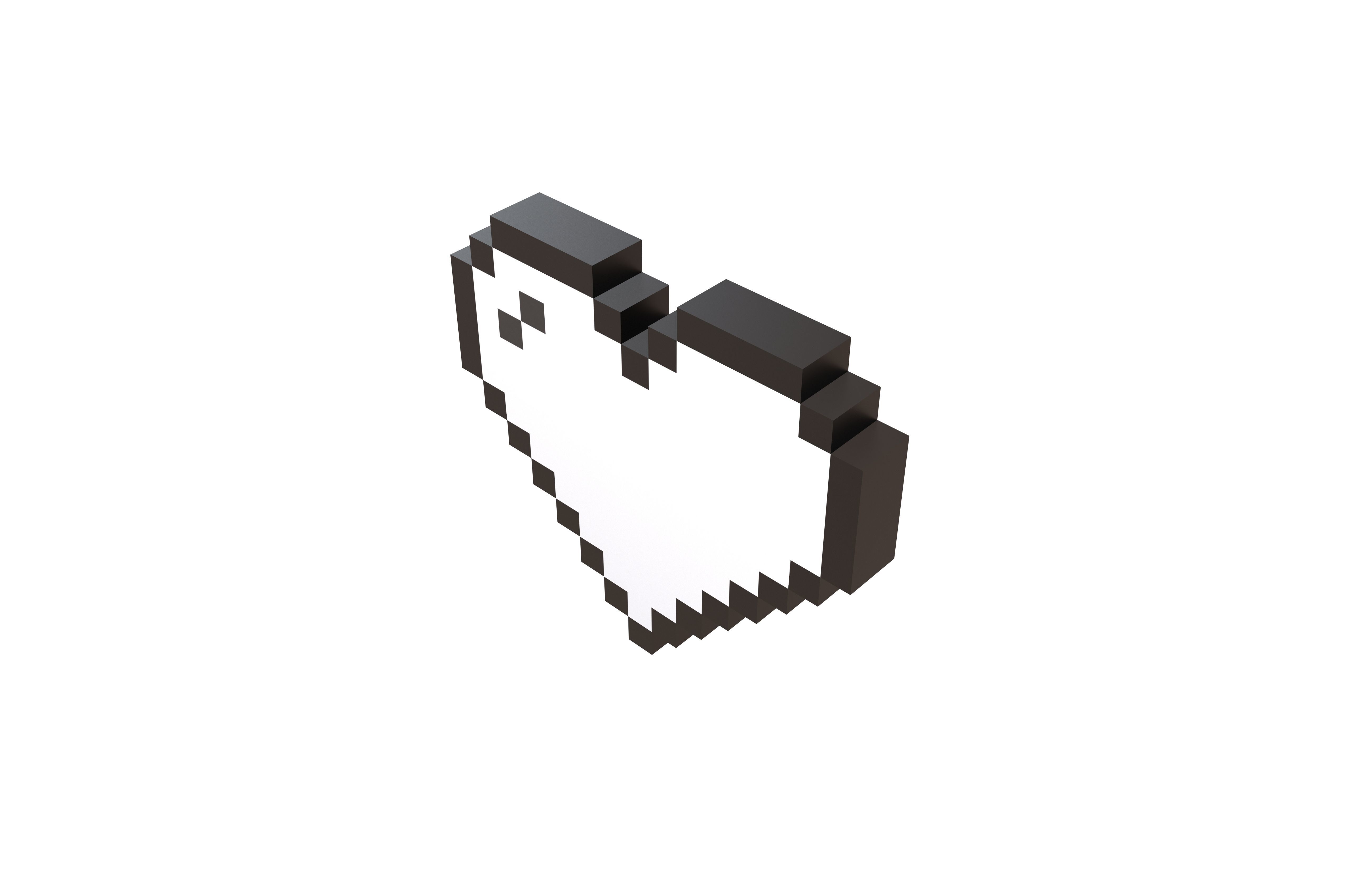 Pixel Heart Pack v2 01 Low-poly 3D model_34