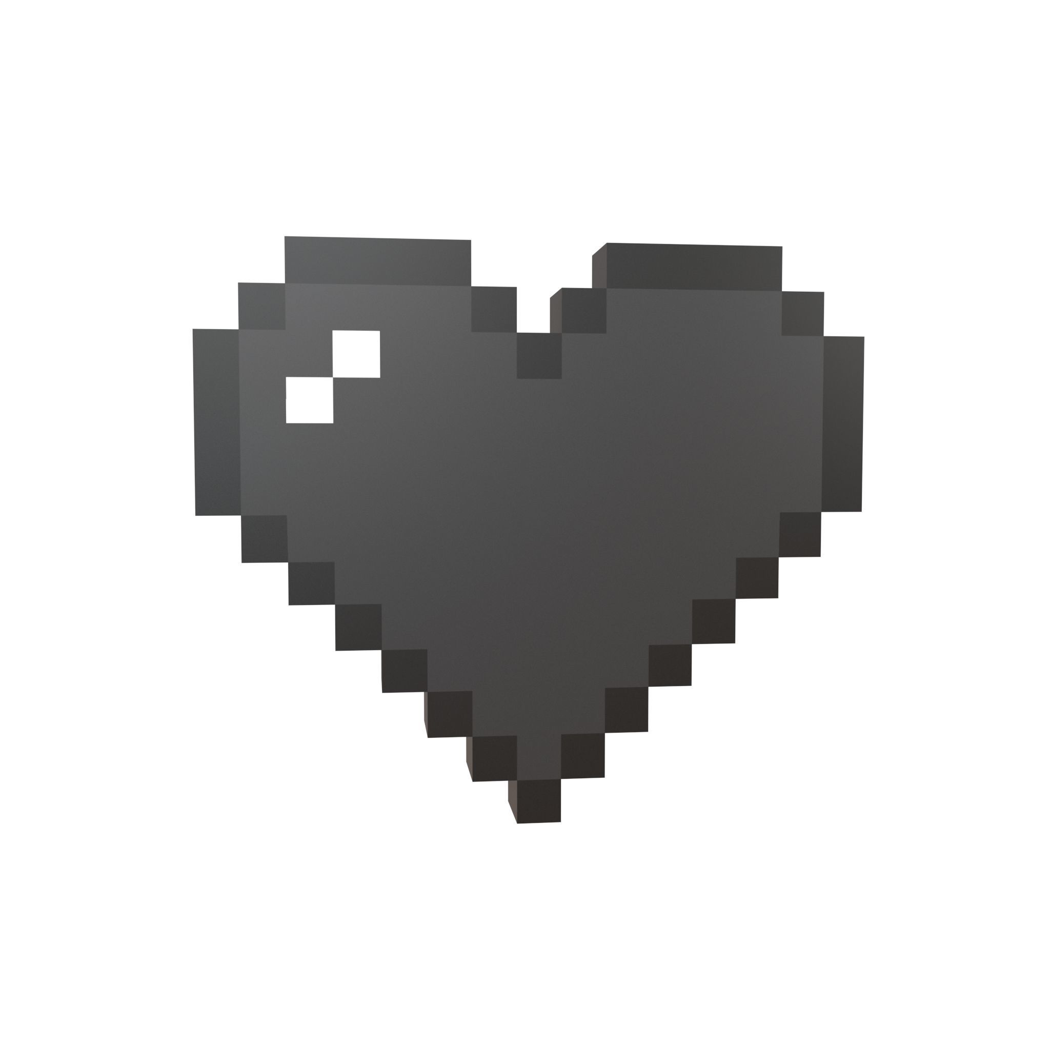 Pixel Heart Pack v2 01 Low-poly 3D model_37