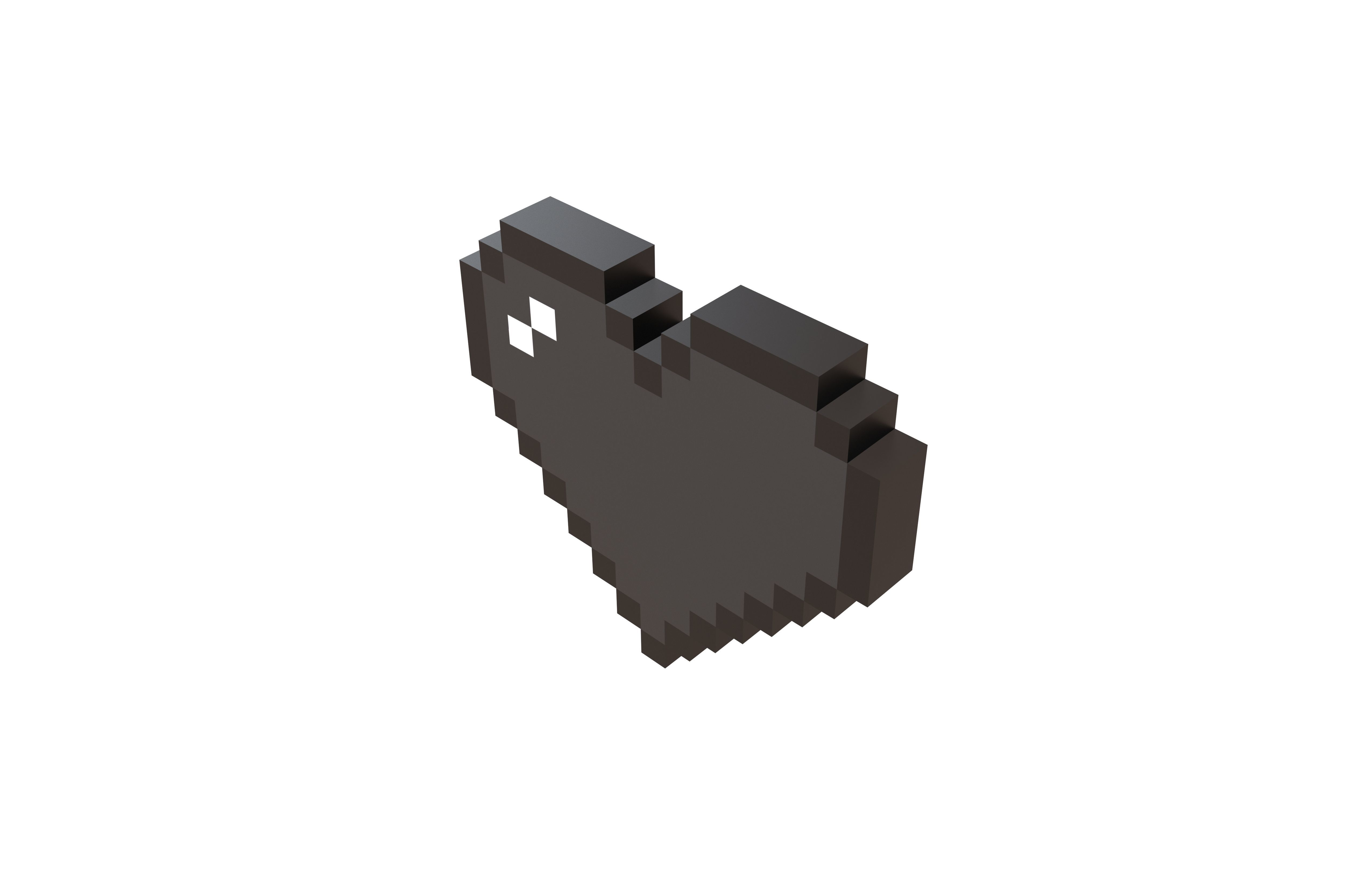 Pixel Heart Pack v2 01 Low-poly 3D model_39