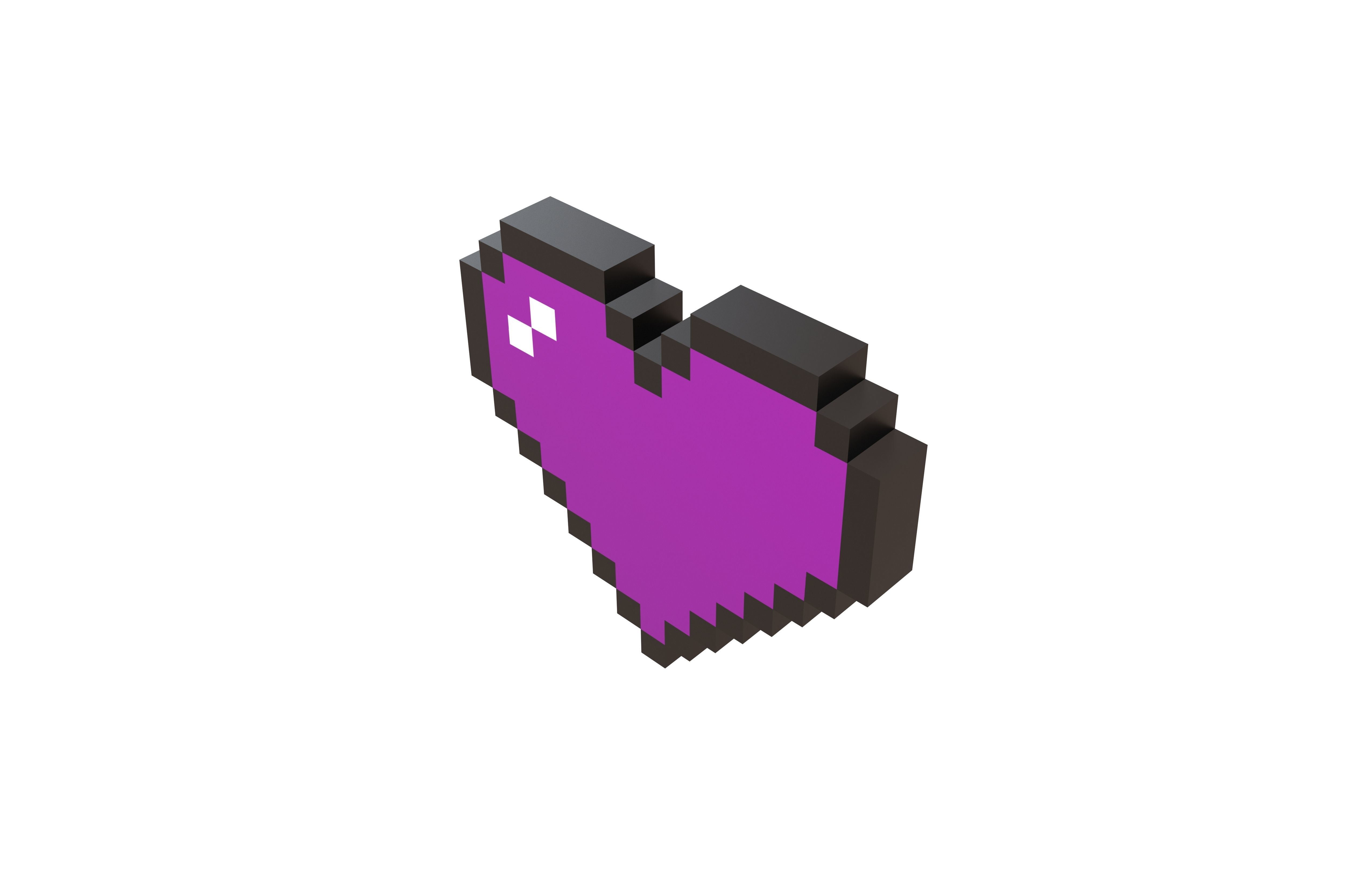 Pixel Heart Pack v2 01 Low-poly 3D model_26